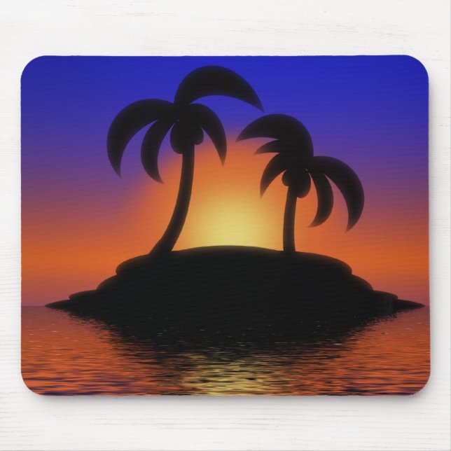 Tapis De Souris Palm Tree Sunrise mousepad (Devant)