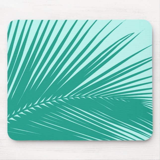 Tapis De Souris Palmette - turquoise et aqua (Devant)
