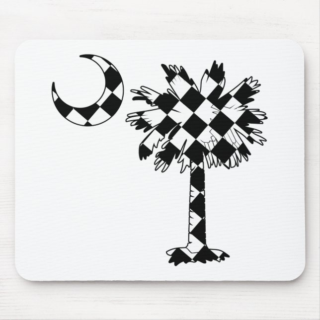 Tapis De Souris Palmetto Checkered de drapeau (Devant)
