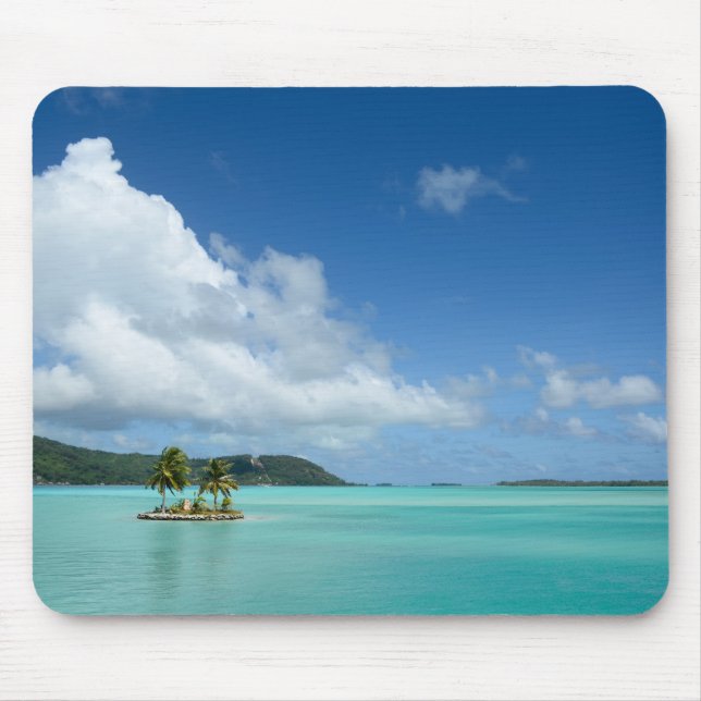 Tapis De Souris Palmier dans le mousepad de lagune de Bora Bora (Devant)