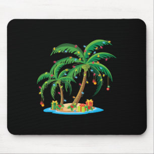 Tapis De Souris Palmier de Noël Tropical Xmas Cadeau Cocotier Lig
