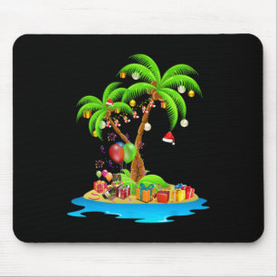 Tapis De Souris Palmier de Noël Tropical Xmas Coconut Correspondan