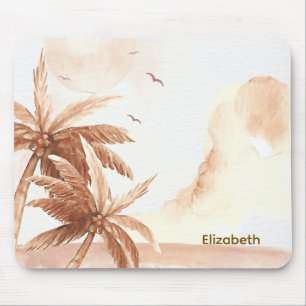 Tapis De Souris Palmier Tropical Rustique