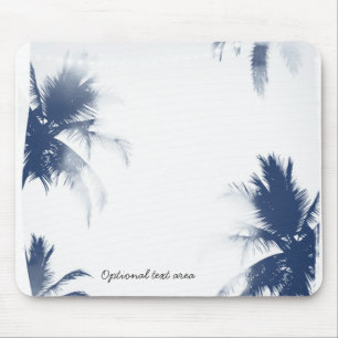 Tapis De Souris Palmiers Blanc Glamor Chic moderne Tropical