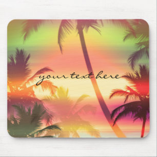 Tapis de souris Palmiers Chaleur Tropicale Plage É