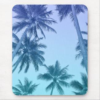 Tapis De Souris Palmiers tropicaux Turquoise Gradient tendance