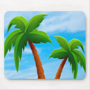 Tapis De Souris Palms Blue Sky Élégant Modèle tropical moderne