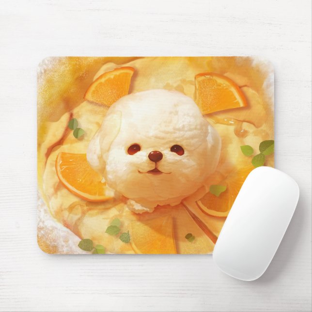 Tapis De Souris Pancake hollandais bébé avec crème glacée de chien (Avec souris)