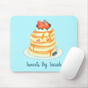 Tapis De Souris Pancakes Fluffeux Au Sirop D'Érable, Fruits Et Crè