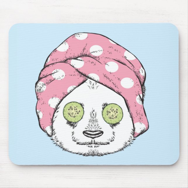 Tapis De Souris Panda au spa (Devant)