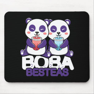 Tapis De Souris Panda Boba Bubble Tea Anime Kawaii Neko Girls