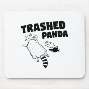 Tapis De Souris Panda Crashed, Raton laveur Drôle Ivre, Drôle Poub