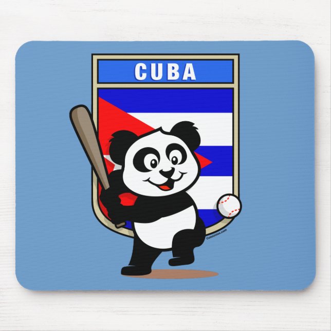 Tapis De Souris Panda Cuba de baseball (Devant)
