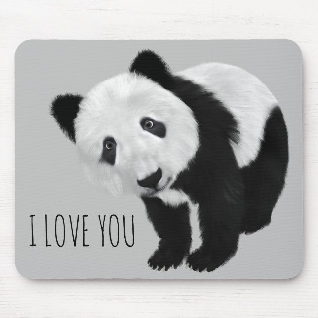 Tapis De Souris Panda CUTE avec texte personnalisable (Devant)