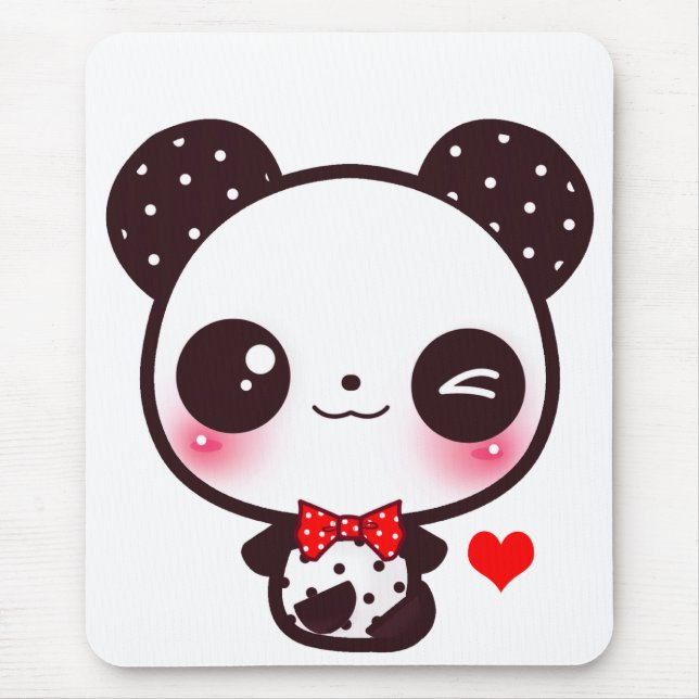 Tapis De Souris Panda de Kawaii (Devant)