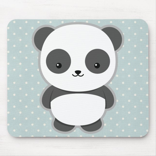 Tapis De Souris Panda de Kawaii (Devant)