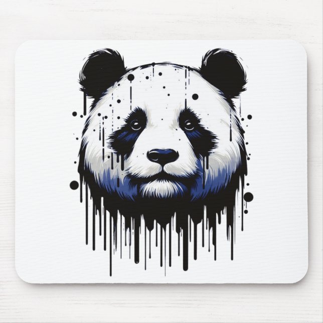 Tapis De Souris Panda de la goutte de peinture (Devant)