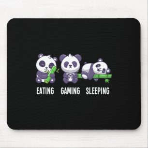 Tapis De Souris Panda Manger Jeu Dormir Pour Jeu Multijoueur