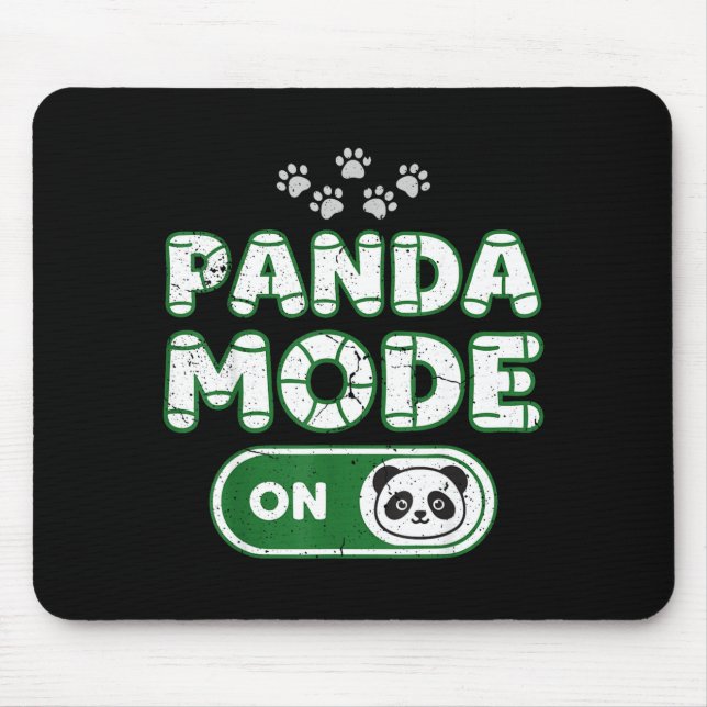 Tapis De Souris Panda Mode On Funny Animal Bear Lover Owner Costum (Devant)