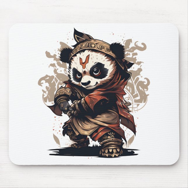 Tapis De Souris panda Mousepad, cool kungfu (Devant)