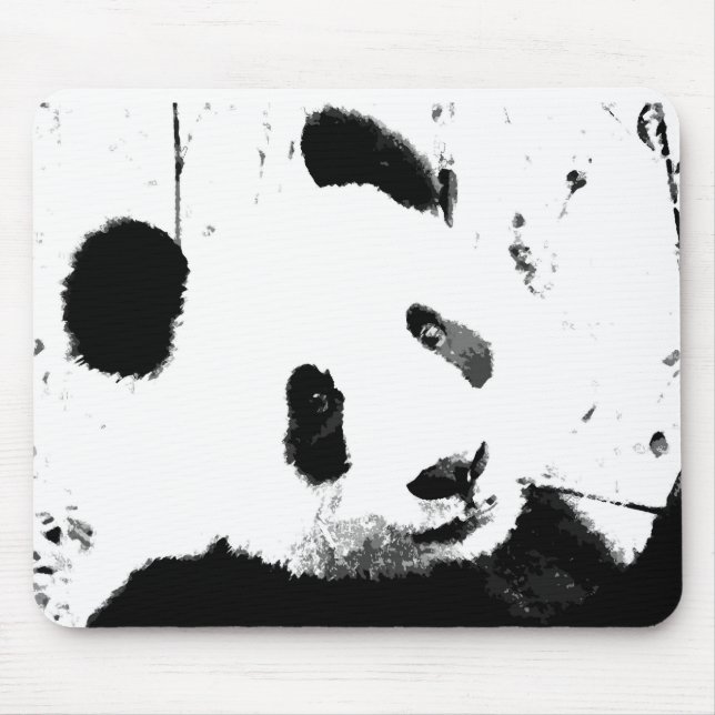 Tapis De Souris Panda noir et blanc (Devant)