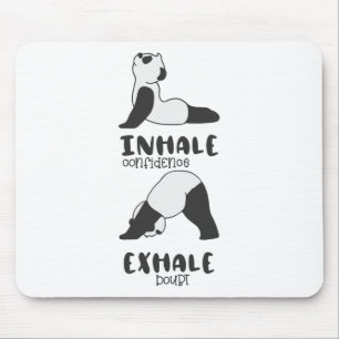 Tapis De Souris Panda ours drôle Inhaler Exhaler Yoga Panda