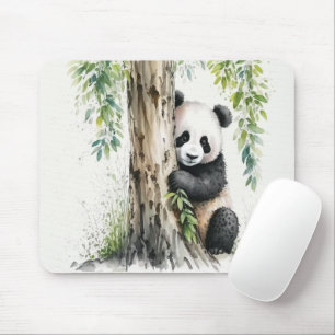 Tapis De Souris Panda Ours Par Arbre