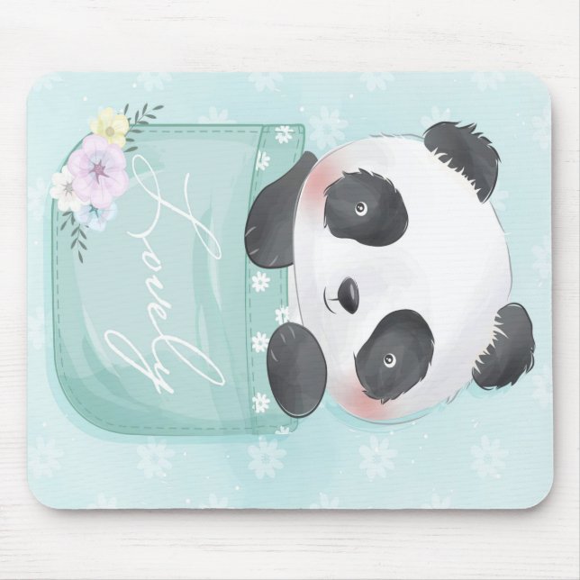 Tapis De Souris Panda | Panda Mignonne Dans La Poche (Devant)