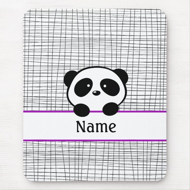 Tapis De Souris Panda Personalisé Violet Panda Pad (Devant)