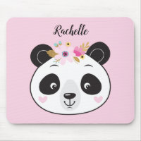 Panda Rose Cute Fille Visage Personnalisé