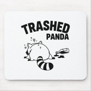 Tapis De Souris Panda roux fun trashé obtient un animal humoristiq