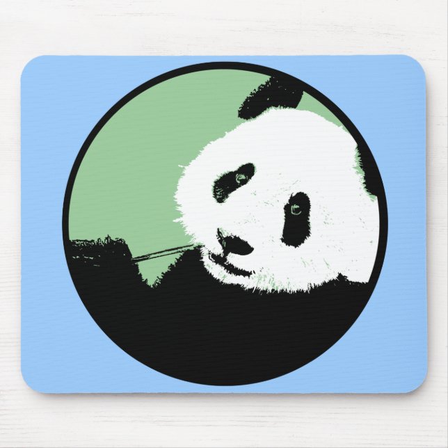 Tapis De Souris panda. seagreen circle. (Devant)