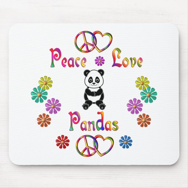 TAPIS DE SOURIS PANDAS D'AMOUR DE PAIX (Devant)