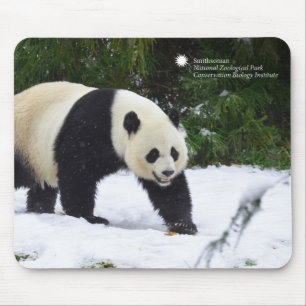 Tapis De Souris Pandas géants de Smithsonien   dans la neige