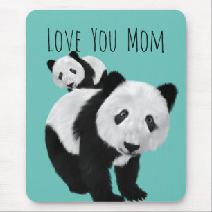Tapis De Souris Pandas Super Cute Personnalisés - Colo Changeable