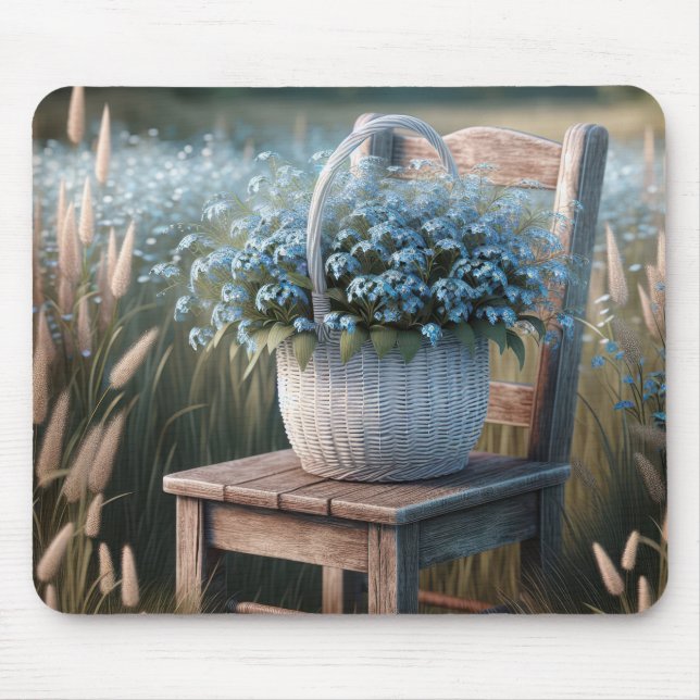 Tapis De Souris Panier à fleurs oublié (Devant)