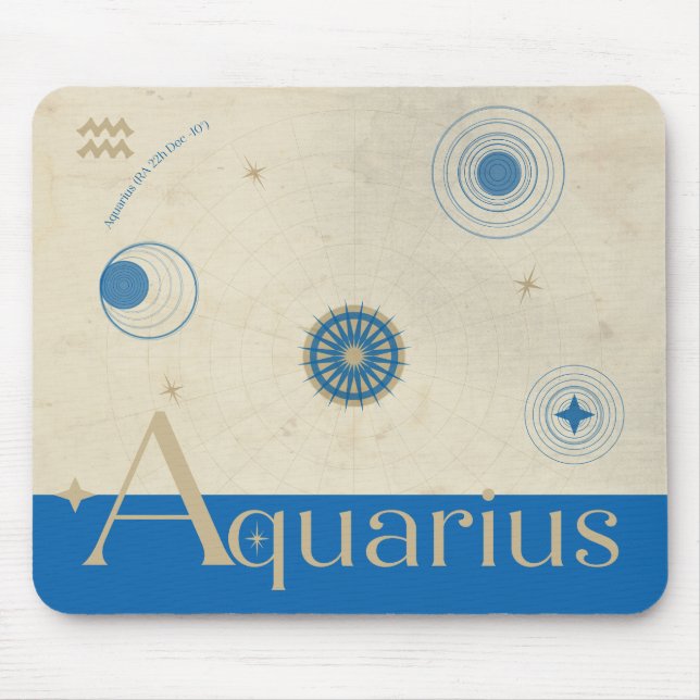 Tapis De Souris Panier à souris Aquarius Zodiac (Devant)