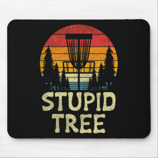 Tapis De Souris Panier de Disc Golf Stupid Tree Rétro Golf de Fris