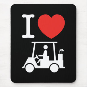 Tapis De Souris Panier de golf I Heart (Love)