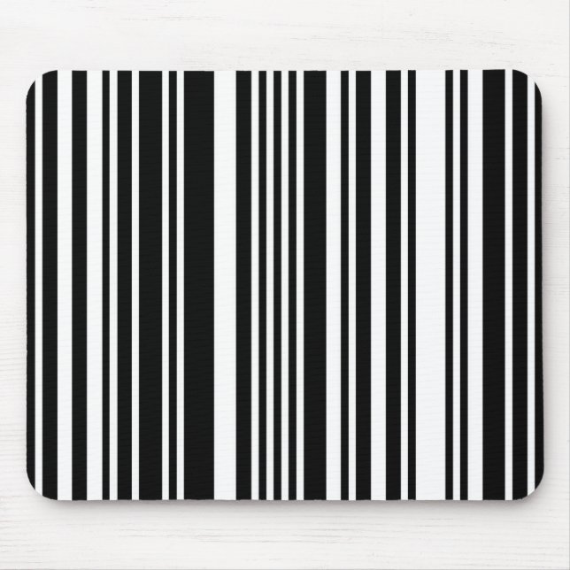 Tapis De Souris Panier de la souris à code-barres noir (Devant)