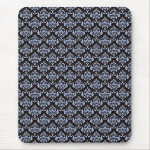 Tapis De Souris Panier de la souris Damask bleu