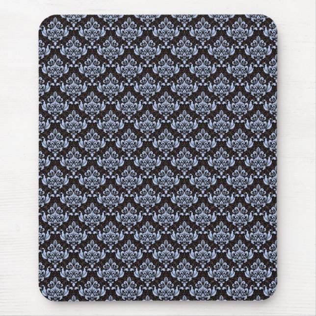 Tapis De Souris Panier de la souris Damask bleu (Devant)