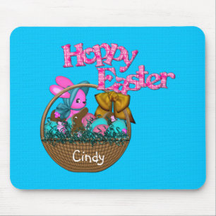 Tapis De Souris Panier de Pâques Hoppy