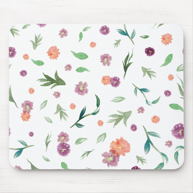 Tapis De Souris Panier de souris à fleurs d'aquarelle - Cadeau suc (Devant)