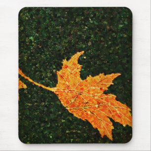 Tapis De Souris Panier de souris à peinture à l'huile de feuille t