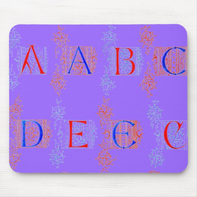 Tapis De Souris Panier de souris Alphabet (Devant)