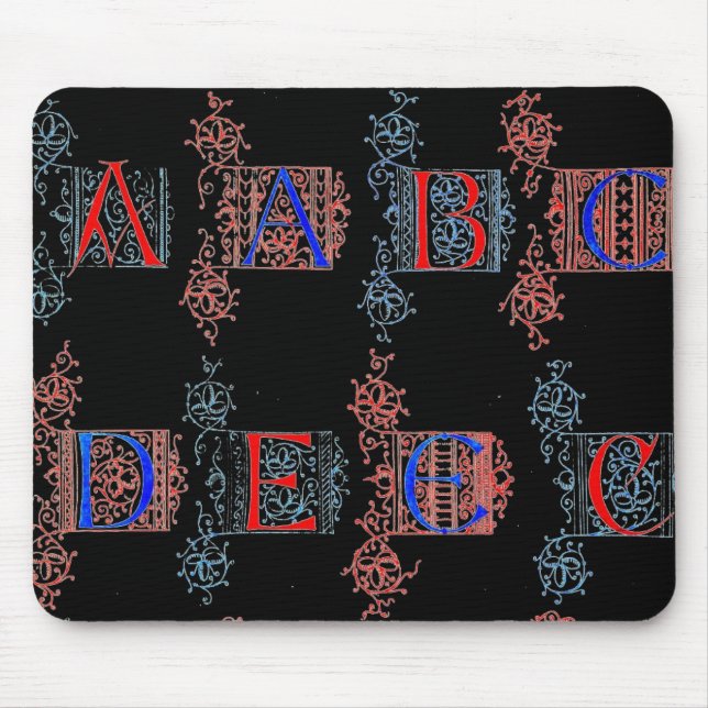 Tapis De Souris Panier de souris Alphabet (Devant)