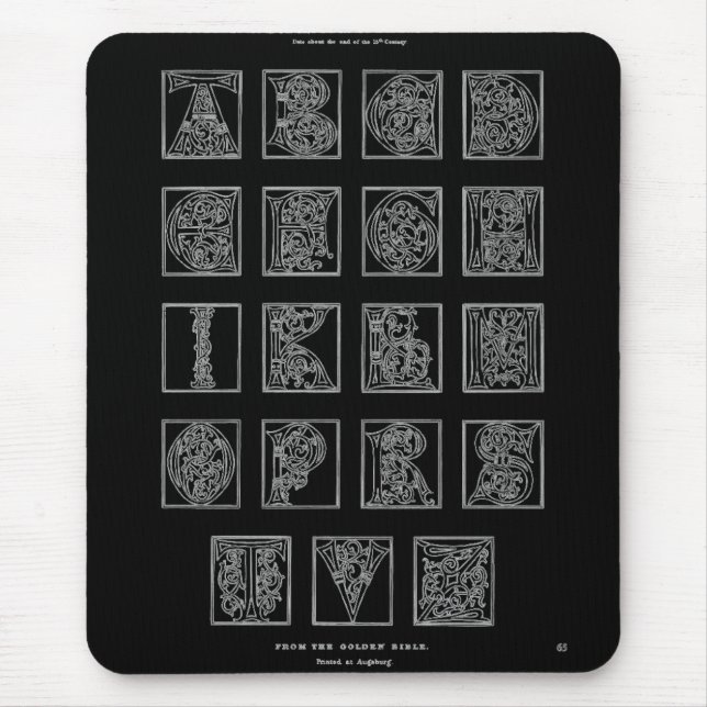 Tapis De Souris Panier de souris Alphabet (Devant)