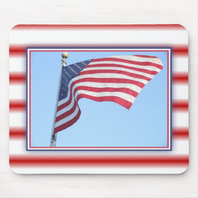 Tapis De Souris Panier de souris America Flag (Devant)