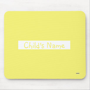 Tapis De Souris Panier de souris avec le nom de l'enfant Jaune HAM